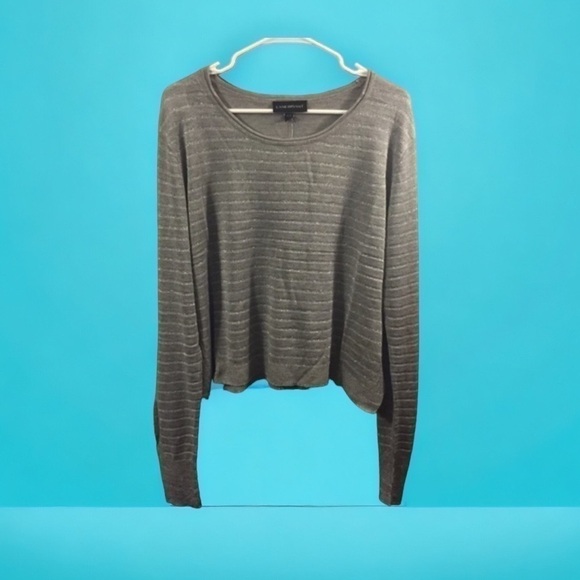 Lane Bryant Metallic Cropped Sweater NWT 22 24 3X Gray Silver Women’s - Picture 1 of 7